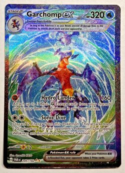 Pokemon Garchomp ex 245/182 SV04: Paradox Rift Special Illustration Rare NM - Image 1