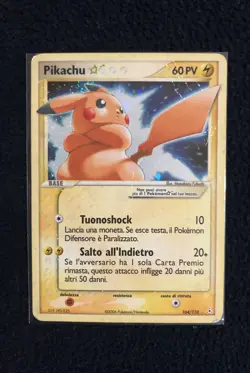 2006 POKEMON EX HOLON PHANTOMS GOLD STAR #104 PIKACHU ITALIAN - Image 2