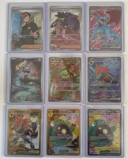 LOT 9 Pokemon Journey Together SIR Art Trainer Hyper Rare Bellibolt Zoroark 189 - Image 1