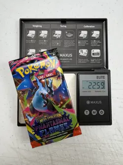 SUPER HEAVY 22.59g Pokemon TCG Phantasmal Flames Booster Pack Factory Sealed - Image 1