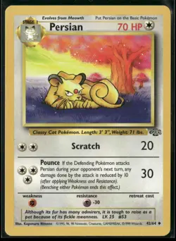 ✰ PERSIAN 42/64 UNLIMITED UNCOMMON JUNGLE POKEMON ✰ MP - Image 2