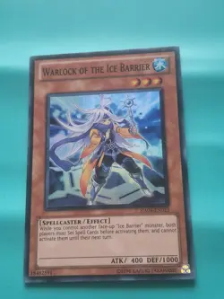 Yugioh - Warlock Of The Ice Barrier Super Rare Unlimited Ed. HA04-EN023 LP - Image 1