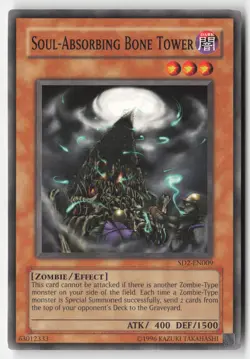 Yugioh - Soul-Absorbing Bone Tower SD2-EN009 Unlimited - Structure Deck: Zombie - Image 1