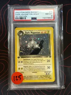 2000 POKEMON ROCKET 1ST EDITION #11 DARK MAGNETON-HOLO PSA 8 Swirl 🍥 - Image 1