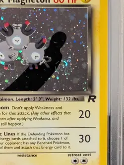 2000 POKEMON ROCKET 1ST EDITION #11 DARK MAGNETON-HOLO PSA 8 Swirl 🍥 - Image 3
