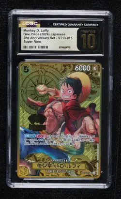 2023 One Piece The Three Brothers Ultimate Deck SR Monkey D Luffy CGC 10 - Image 1