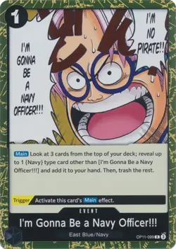 I'm Gonna Be a Navy Officer!!! OP11-099 One Piece A Fist of Divine Speed Rare NM - Image 1