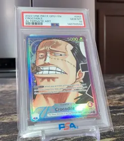 Romance Dawn One Piece Crocodile OP01-062 Alt Art Leader PSA 10 GEM MT - Image 4