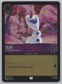 Disney Lorcana Cold Foil - Olaf - Friendly Snowman 55/204 - Fabled - Image 1