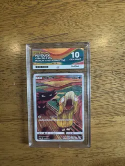 Pokemon Ace 10 GEM Mint Psyduck Scream Munch 286/SM-P - Perfect Subgrades - Image 1