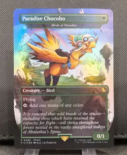 Final Fantasy MTG Paradise Chocobo Borderless Foil Promo 0483 Commander - Image 1