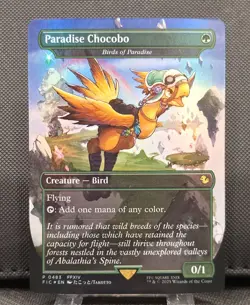 Final Fantasy MTG Paradise Chocobo Borderless Foil Promo 0483 Commander - Image 3