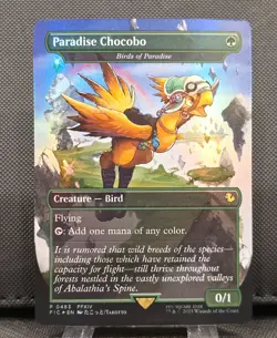 Final Fantasy MTG Paradise Chocobo Borderless Foil Promo 0483 Commander - Image 5