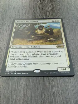 1x Leonin Warleader Core Set 2019 Regular MTG LP English - Image 5