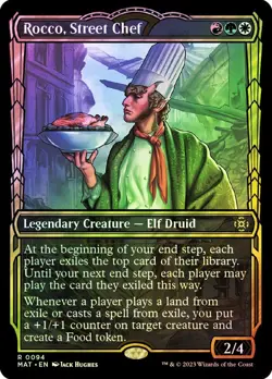 MTG FOIL Rocco, Street Chef Showcase - March of the Machine: The Aftermath #094 - Image 1