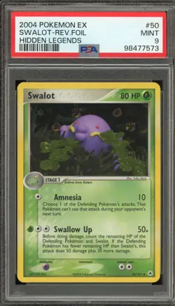 Pokemon Swalot EX Hidden Legends Reverse Holo #50 PSA 9 Mint - Image 1