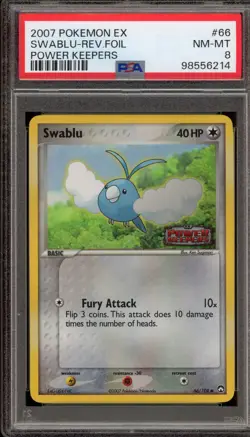 Pokemon Swablu EX Power Keepers Reverse Holo #66 PSA 8 - Image 1