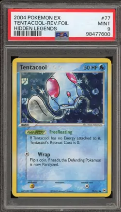 Pokemon Tentacool EX Hidden Legends Reverse Holo #77 PSA 9 Mint - Image 1