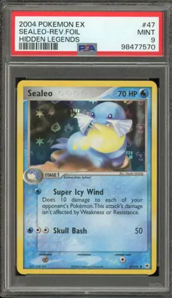 Pokemon Sealeo EX Hidden Legends Reverse Holo #47 PSA 9 Mint - Image 1