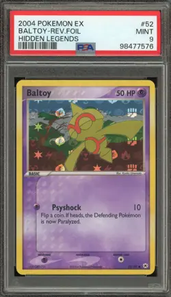 Pokemon Baltoy EX Hidden Legends Reverse Holo #52 PSA 9 Mint - Image 1