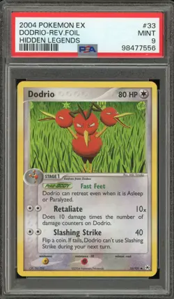 Pokemon Dodrio EX Hidden Legends Reverse Holo #33 PSA 9 Mint - Image 1