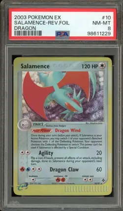 Pokemon Salamence EX Dragon Reverse Holo Rare #10 PSA 8 - Image 1
