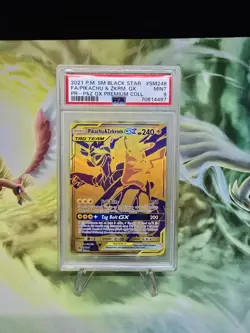 Pokemon Sun & Moon PIKACHU & ZEKROM GX Black Star Promo PSA 9 #SM248 - Image 1