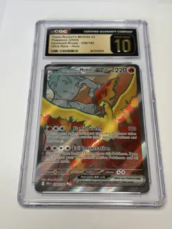 Pokemon Team Rocket's Moltres ex 208/182 Destined Rivals Holo CGC Pristine 10 - Image 1