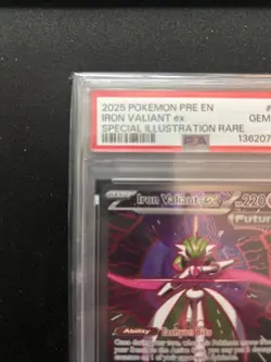 2025 Pokemon Pre En-Prismatic Evolutions #157 Iron Valiant Ex SIR PSA 10 - Image 3