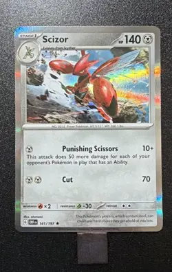 Scizor - Cosmos Holo - Obsidian Flames 141/197 Promo Pokemon TCG Card NM - Image 1