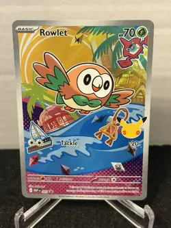 Rowlet MEP 043 First Partner Illustration Rare Pokemon TCG 30th Anniversary - Image 1