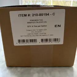 Pokemon Crown Zenith Galarian Bird Tin Case - Factory Sealed - 6 Tins 820650851940 - Image 1