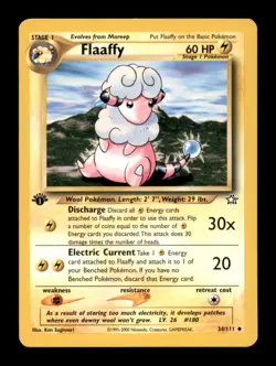 FLAAFFY 34/111 UC NEO GENESIS POKEMON 1ST EDITION LP - Image 1