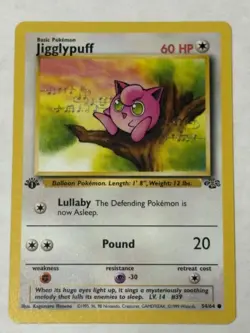Pokemon TCG Jigglypuff Jungle 54/64 Regular 1st Edition Common Never Played - Image 1