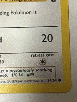 Pokemon TCG Jigglypuff Jungle 54/64 Regular 1st Edition Common Never Played - Image 4