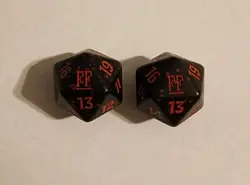 2x Final Fantasy - MTG Pre-Release D20 Dice - Red✨Special Magic - NM - Image 1