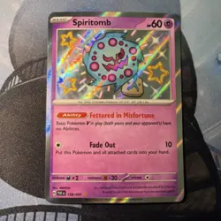 Spiritomb 158/091 - Shiny Rare Holo - 2024 Pokemon TCG SV: Paldean Fates NM+ - Image 1