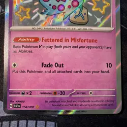 Spiritomb 158/091 - Shiny Rare Holo - 2024 Pokemon TCG SV: Paldean Fates NM+ - Image 4
