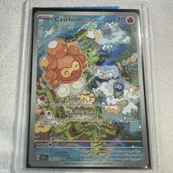 Pokemon TCG Castform Sunny Form 195/191 Illustration Sv08: Surging Sparks (P2) - Image 1