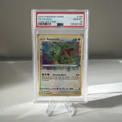 2020 POKEMON SWORD & SHIELD VIVID VOLTAGE #138 RAYQUAZA PSA 10 - Image 1