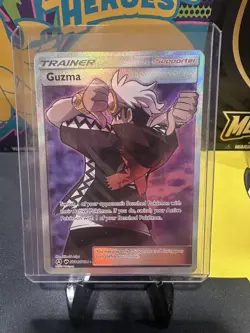 Pokemon TCG Guzma SV84/SV94 Hidden Fates Shiny Trainer Holo English - Image 1