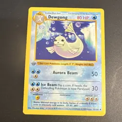 Pokemon TCG Dewgong 1st Edition Shadowless Base Set - Image 1