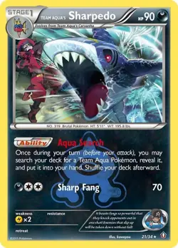Pokemon TCG: Team Aqua's Sharpedo Holo (Double Crisis) 21/34 - Image 1