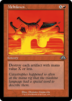MTG Magic 1x Meltdown RETRO FRAME FOIL (M/NM) Modern Horizons 3 - Image 1