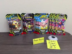 --Lot of 10-- Pokemon Mega Evolution Perfect Order Sleeved Booster Pack #3 - Image 1
