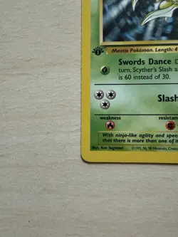 Pokemon TCG Scyther 1st Edition Jungle Set Non Holo 26/64 Vintage WOTC - Image 5