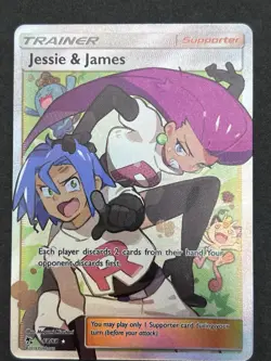 Jessie & James - 68/68 - Pokemon Hidden Fates Sun & Moon Full Art Rare Card NM - Image 3
