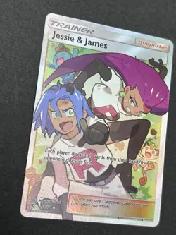 Jessie & James - 68/68 - Pokemon Hidden Fates Sun & Moon Full Art Rare Card NM - Image 5