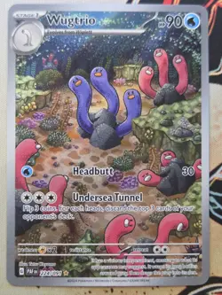 Pokemon TCG Wugtrio 224/091 Full Art Illustration Rare SV: Paldean Fates - NM/M - Image 1