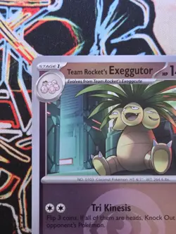 Pokemon TCG Team Rocket's Exeggutor (Energy Symbol Pattern) 078/217 ASC - NM/M - Image 3
